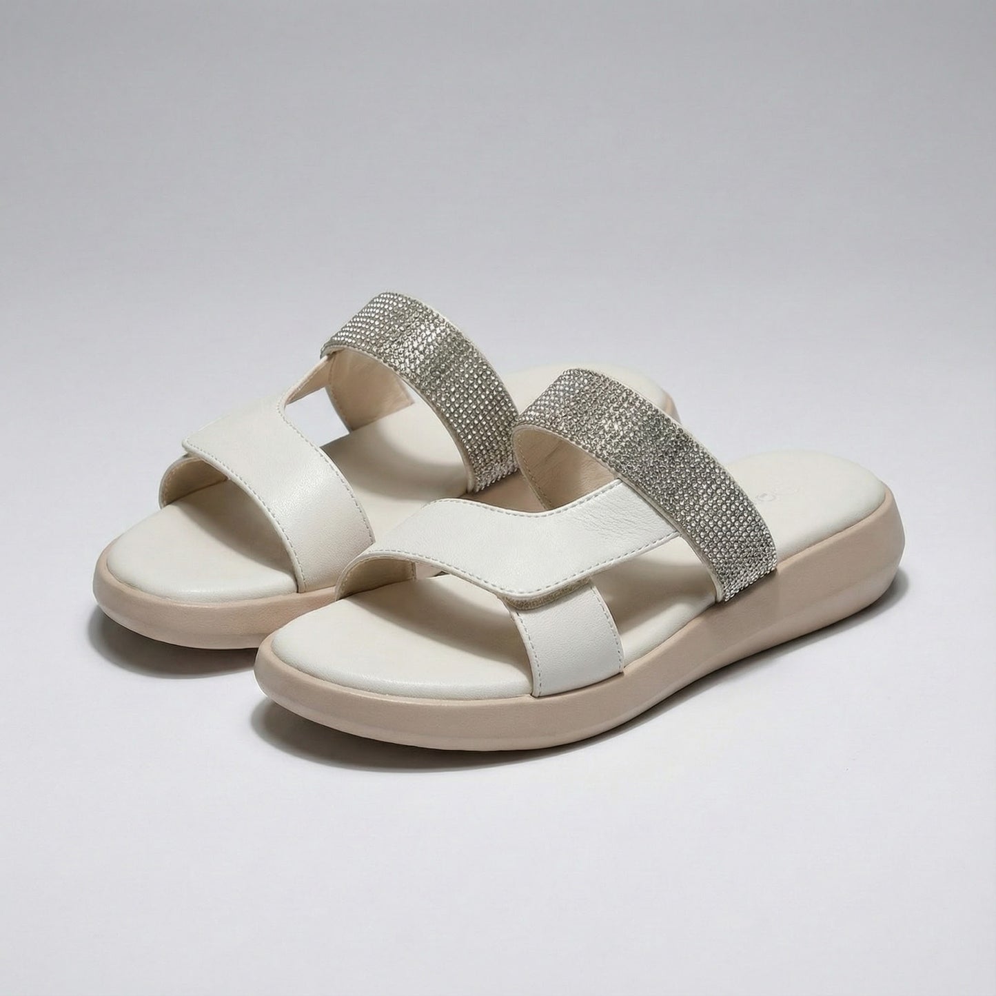 Wedges Heel With Stone Mesh Comfortable Soft Sole Medicated Sandals
