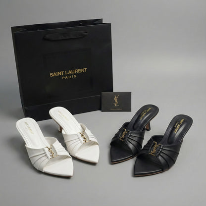 Premium Elegant Ladies Slip-On Heels – Pointed Toe | Comfortable Party & Casual Sandals