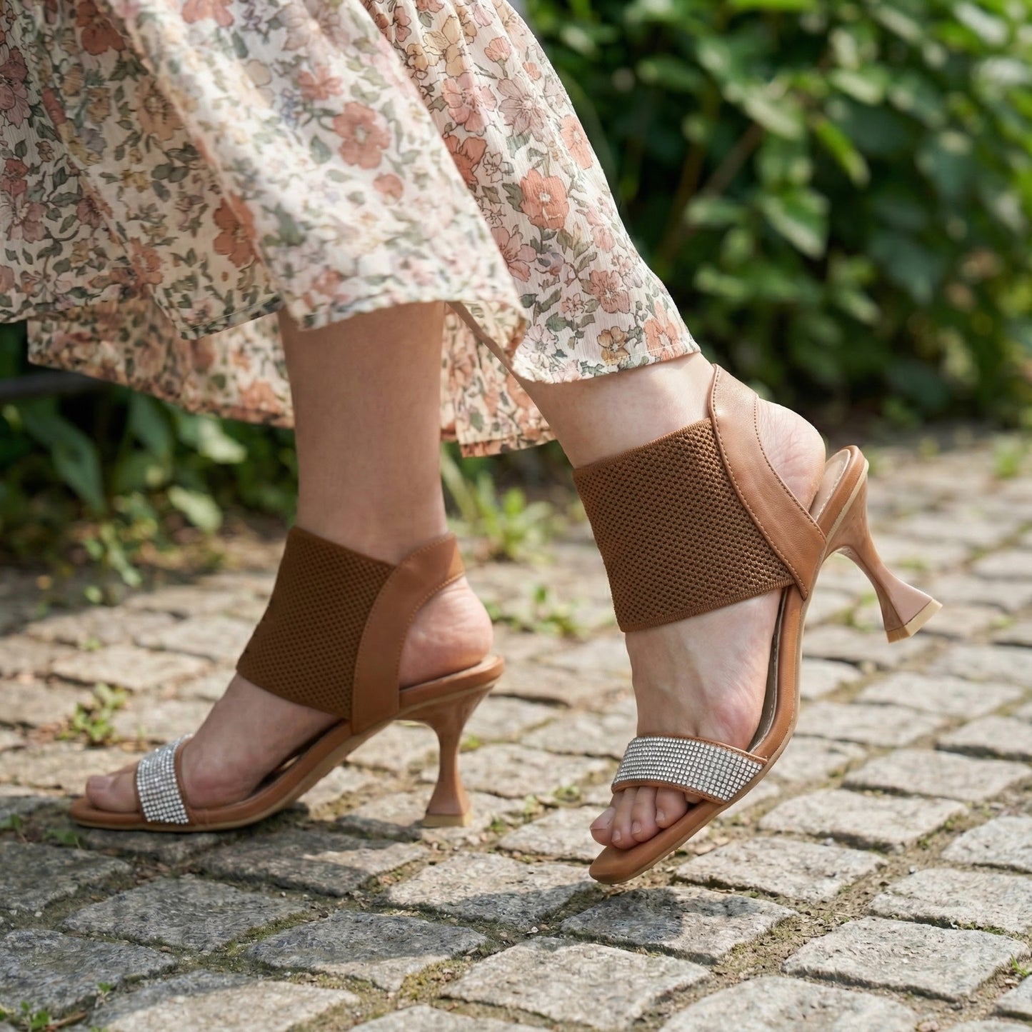 Slide Stuart Weitzman Brown Sandals 3 Inch Heels Stylish Heel