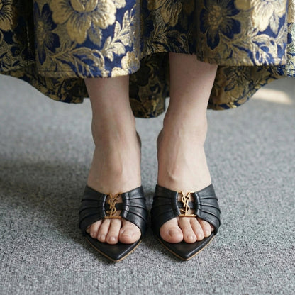 Premium Elegant Ladies Slip-On Heels – Pointed Toe | Comfortable Party & Casual Sandals