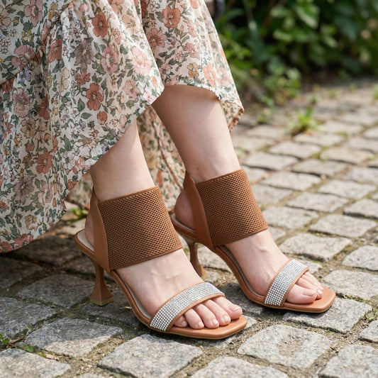 Slide Stuart Weitzman Brown Sandals 3 Inch Heels Stylish Heel