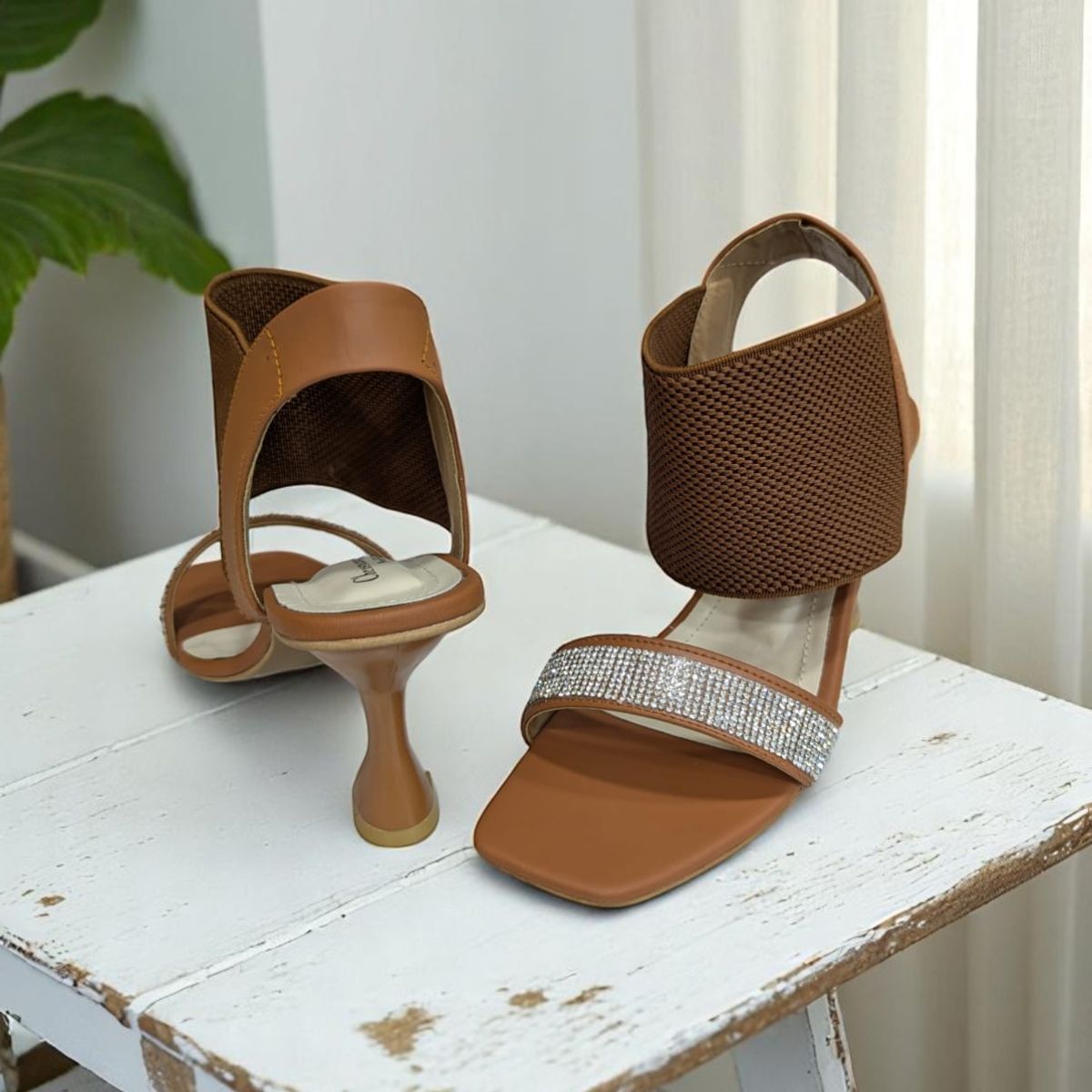 Slide Stuart Weitzman Brown Sandals 3 Inch Heels Stylish Heel