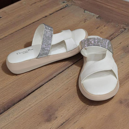 Wedges Heel With Stone Mesh Comfortable Soft Sole Medicated Sandals