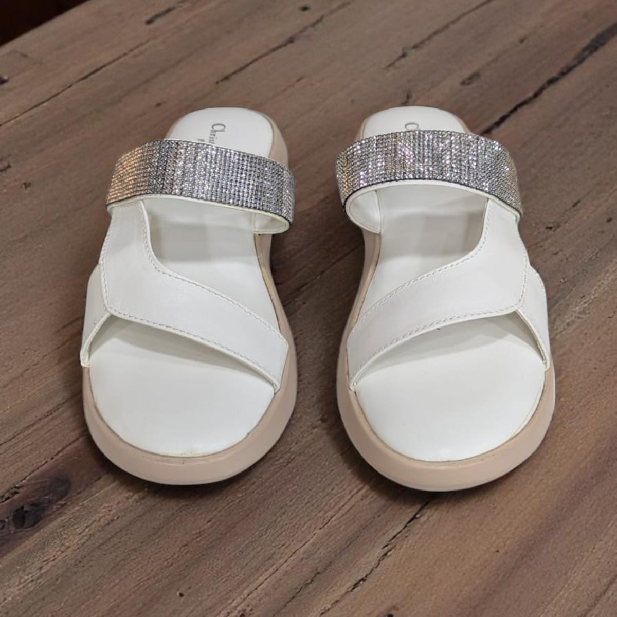 Wedges Heel With Stone Mesh Comfortable Soft Sole Medicated Sandals