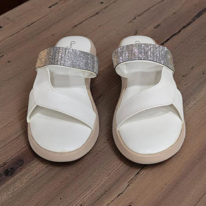 Wedges Heel With Stone Mesh Comfortable Soft Sole Medicated Sandals